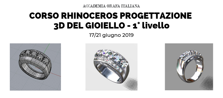 Corso Rhinoceros progettazione 3D del gioiello - 1° livello
